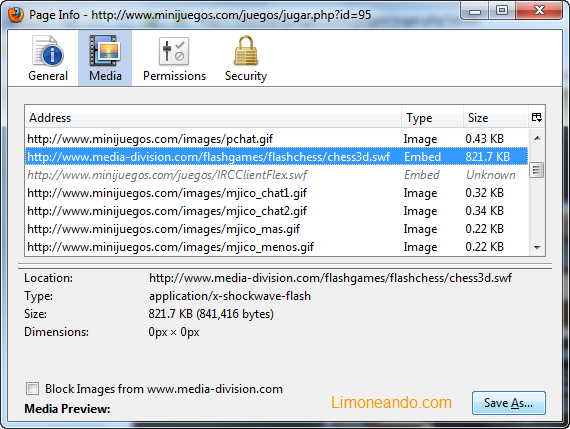 5 Page Info Tab