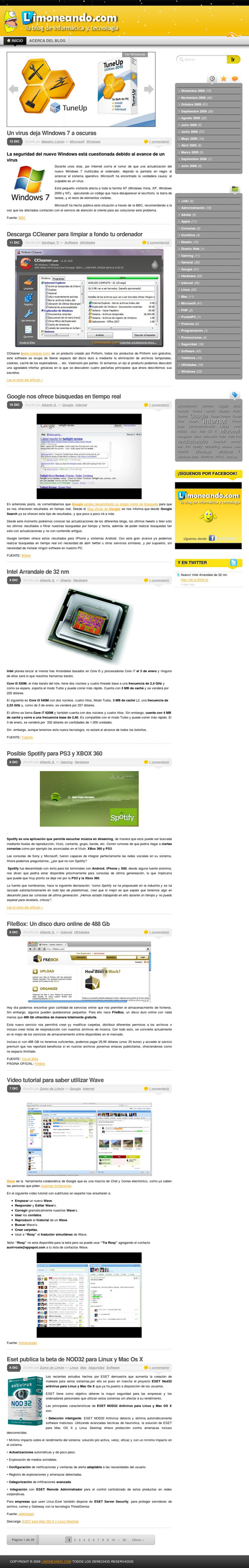 Captura de Pantalla de www.Limoneando.com
