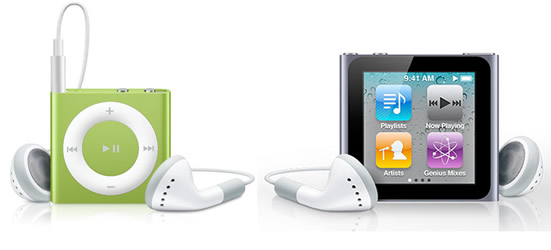 iPod Shuffle y iPod Nano