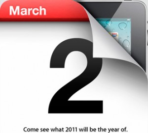 Anuncio de la presentación del iPad 2