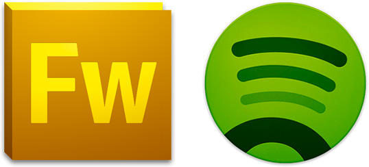 Adobe Fireworks y Spotify
